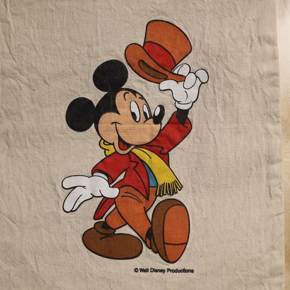 Vintage Mickey Canvas Drawstring Tote